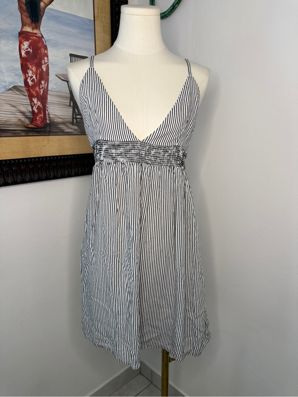 Volcom Black & White Striped Summer Dress